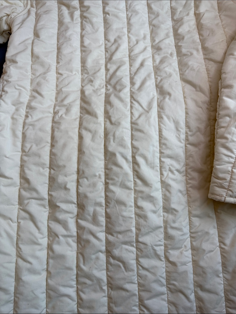 Everlane Quilted Cream Women's Coat - Classic Lightweight Jacket Size S - Picture 8 of 9